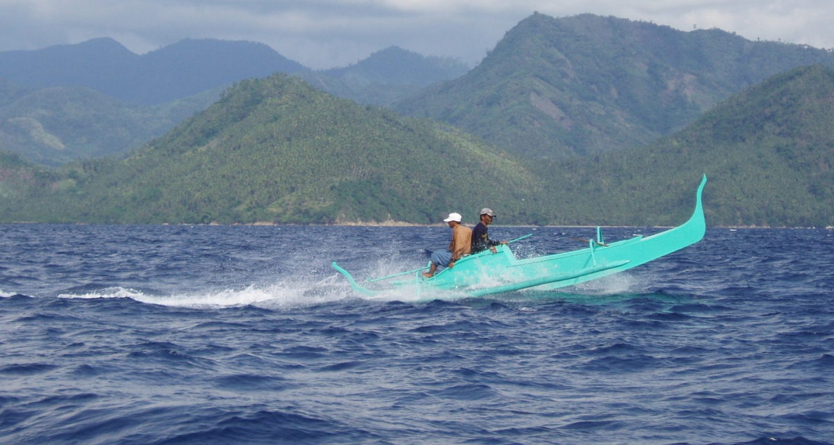 Philippine speedboat near Davao Philippine speedboat near Davao